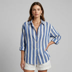 Aria Striped Button-Down Shirt