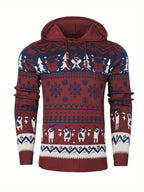 Baxter | Unisex Hooded Reindeer Christmas Knit Sweater