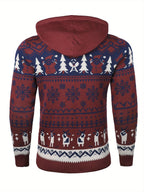 Baxter | Unisex Hooded Reindeer Christmas Knit Sweater