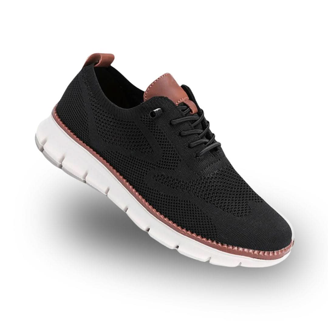Men's Breathable Mesh Walking Sneakers – Wide Toe Box Cushioned Shoes
