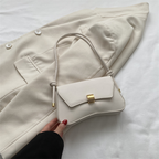 Women's Mini Flap Shoulder Bag – Structured Handbag with Adjustable Strap