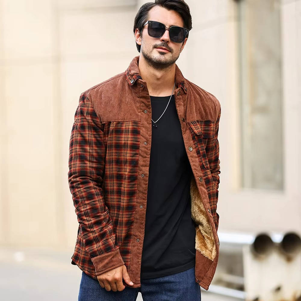 Bradley | Sophisticated Plaid Corduroy Flannel Jacket
