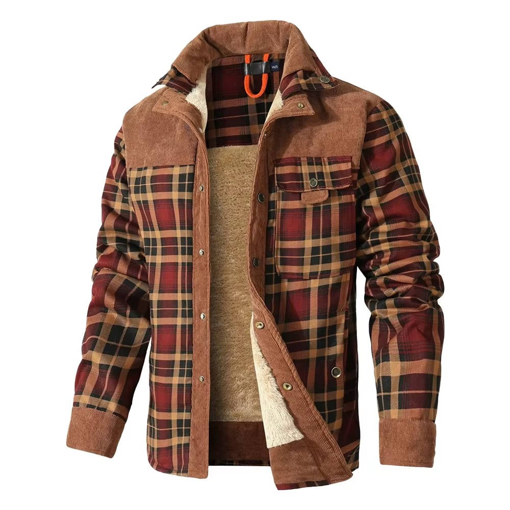 Bradley | Sophisticated Plaid Corduroy Flannel Jacket