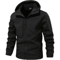 Men's Lightweight Hooded Rain Jacket – Zip-Up Outdoor Shell with Pockets