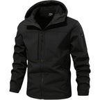 Men's Lightweight Hooded Rain Jacket – Zip-Up Outdoor Shell with Pockets