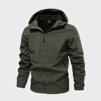 Men's Lightweight Hooded Rain Jacket – Zip-Up Outdoor Shell with Pockets