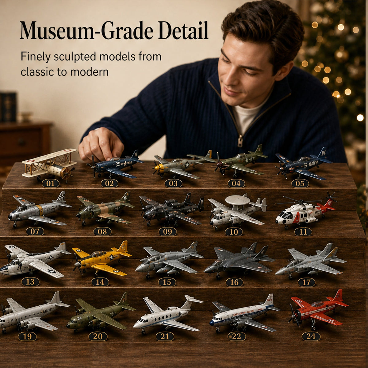 Theo | Aviation Christmas Advent Calendar 2026 with 24 Collectible Aircraft Models