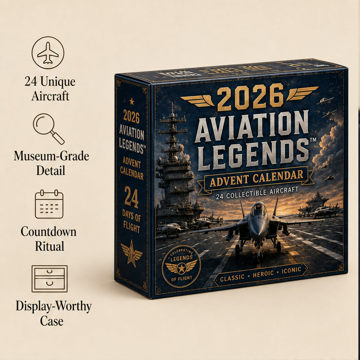 Theo | Aviation Christmas Advent Calendar 2026 with 24 Collectible Aircraft Models