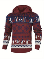 Baxter | Unisex Hooded Reindeer Christmas Knit Sweater