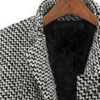 Women's Long V-Neck Coat – Single Button Elegant Winter Overcoat
