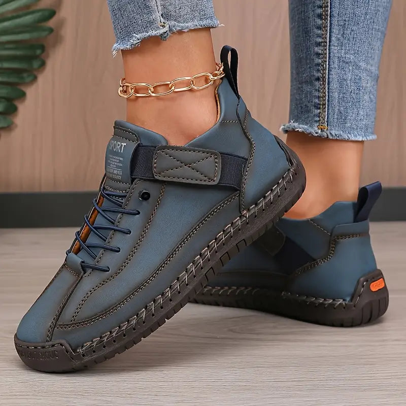 Cushioned Slip-On Platform Sneakers – Lightweight Wide Fit Walking Shoes