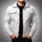 Men's Classic Trucker Jacket – Button Front Denim Jacket with Chest Pockets