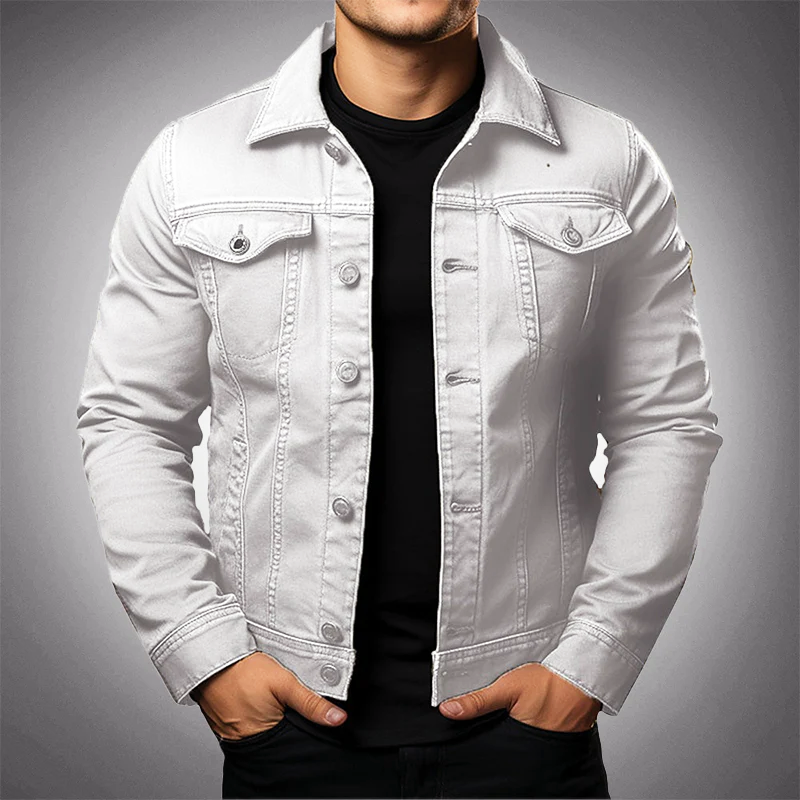 Men's Classic Trucker Jacket – Button Front Denim Jacket with Chest Pockets