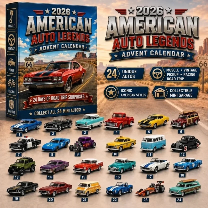 Dean | Classic Car Christmas Advent Calendar with 24 Retro Mini Vehicles