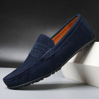 Men's Suede Slip-On Loafers – Minimal Cushioned Smart Casual Shoes