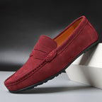 Men's Suede Slip-On Loafers – Minimal Cushioned Smart Casual Shoes