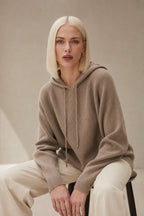Nora | Women Relaxed Knit Drawstring Hoodie
