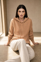 Nora | Women Relaxed Knit Drawstring Hoodie