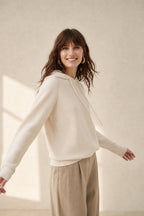 Nora | Women Relaxed Knit Drawstring Hoodie