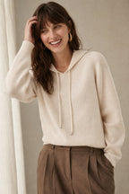 Nora | Women Relaxed Knit Drawstring Hoodie