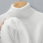 Men's Ribbed Turtleneck Sweater – Slim Long Sleeve Knit Pullover