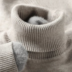 Men's Ribbed Turtleneck Sweater – Slim Long Sleeve Knit Pullover