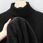 Men's Ribbed Turtleneck Sweater – Slim Long Sleeve Knit Pullover