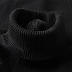 Men's Ribbed Turtleneck Sweater – Slim Long Sleeve Knit Pullover