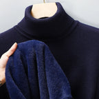Men's Ribbed Turtleneck Sweater – Slim Long Sleeve Knit Pullover