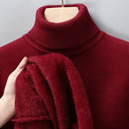 Men's Ribbed Turtleneck Sweater – Slim Long Sleeve Knit Pullover