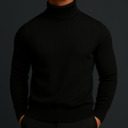 Men's Ribbed Turtleneck Sweater – Slim Long Sleeve Knit Pullover