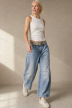 Paige | Women Barrel Leg Ankle Length Jeans