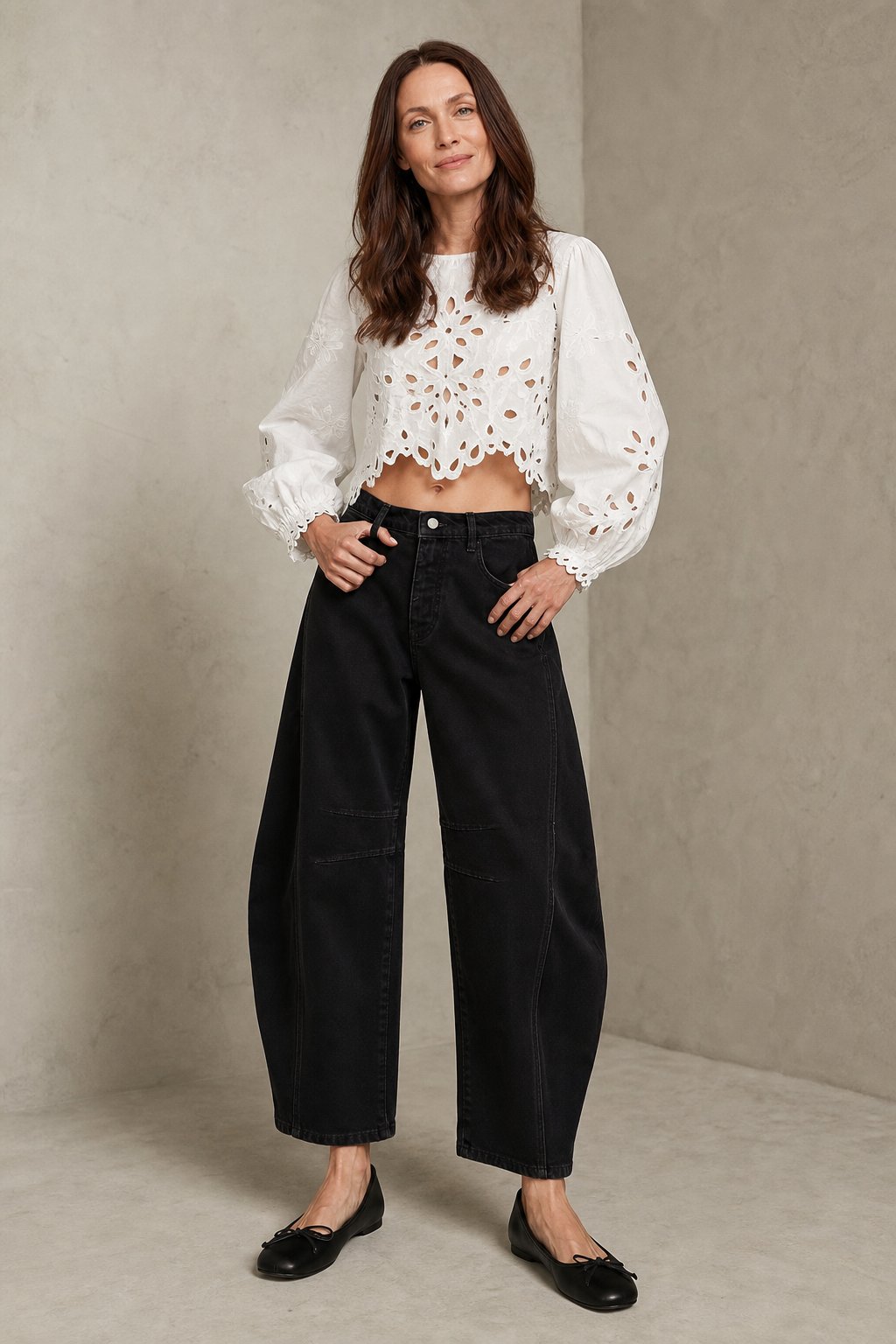 Paige | Women Barrel Leg Ankle Length Jeans