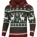 Baxter | Unisex Hooded Reindeer Christmas Knit Sweater