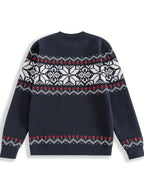 Bernard | Men Nordic Pattern Crew Neck Sweater