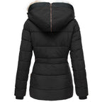 Women's Puffer Jacket with Faux Fur Hood – Insulated Winter Coat