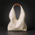 Women's Slouchy Hobo Bag – Rattan Top Handle Everyday Handbag