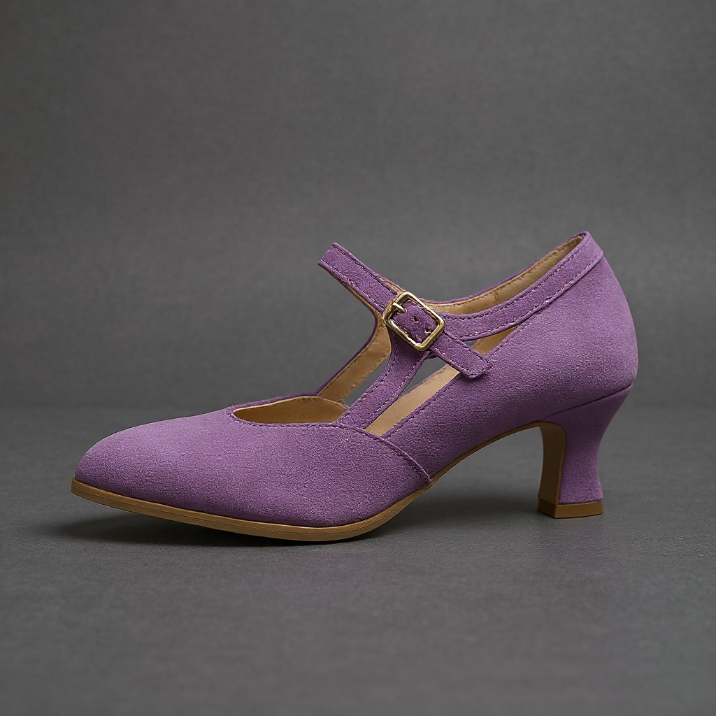 Kelly T-Strap Kitten Pump