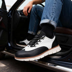 Men's Brogue Sneakers – Perforated Wingtip Casual Lace-Up Shoes