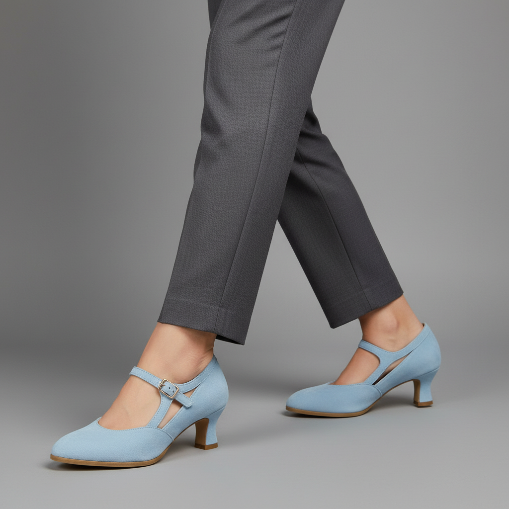 Kelly T-Strap Kitten Pump