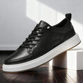 Men's Hand-Stitched Casual Sneakers – Padded Comfort Lace-Up Shoes