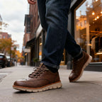 Men's Brogue Sneakers – Perforated Wingtip Casual Lace-Up Shoes