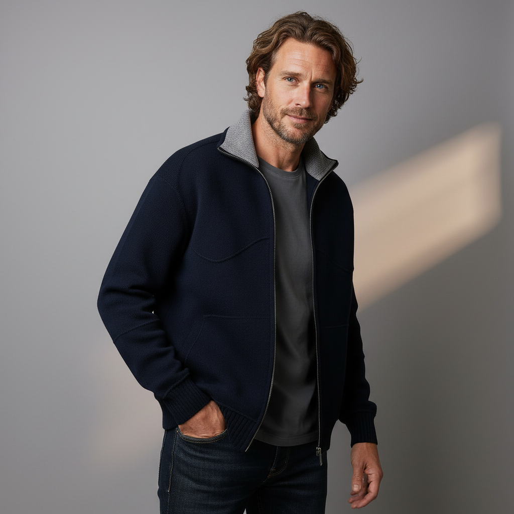 Bradford Wool-Blend Zip Sweater