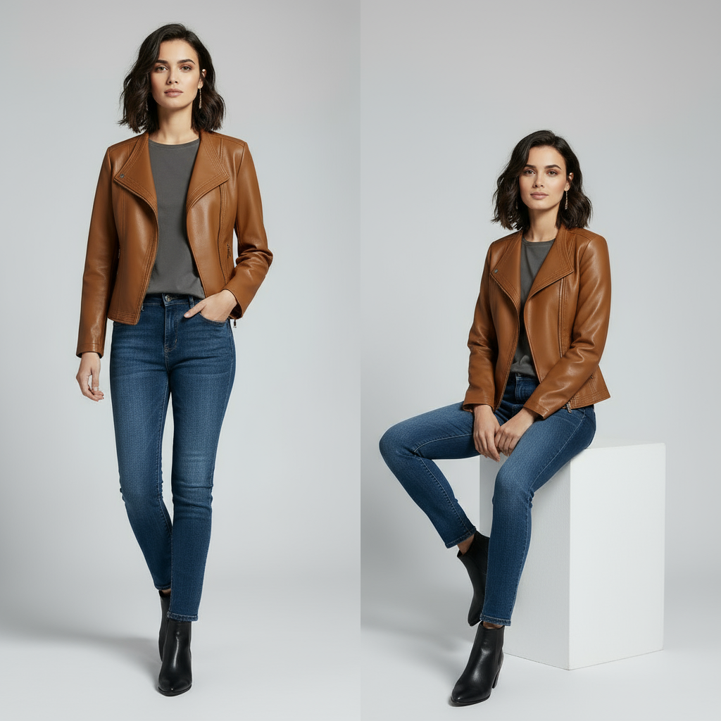 Natalie Tailored Leather Jacket