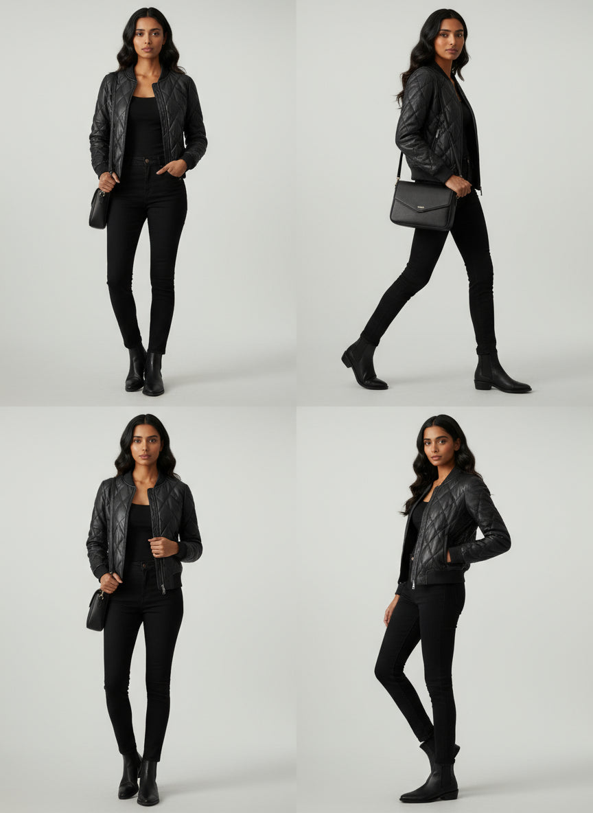Sloane Quilted Leather Bomber