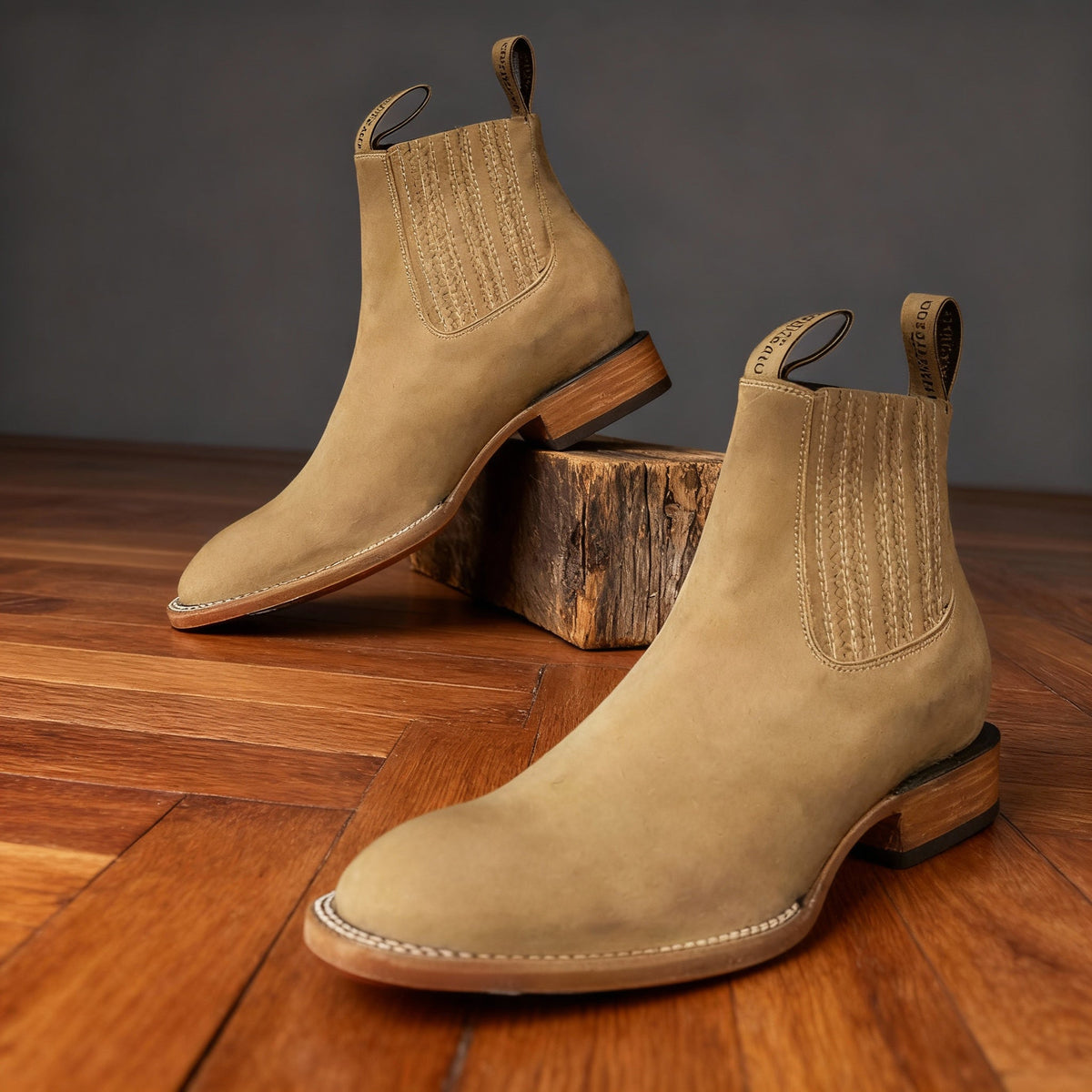 Men's Western Ranch Boots – Elastic Side Panel Pull-On Boots