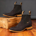 Men's Western Ranch Boots – Elastic Side Panel Pull-On Boots