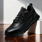 Men's Brogue Sneakers – Perforated Wingtip Casual Lace-Up Shoes