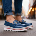 Women's Platform Comfort Loafers – Cushioned Slip-On Shoes