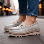Women's Platform Comfort Loafers – Cushioned Slip-On Shoes